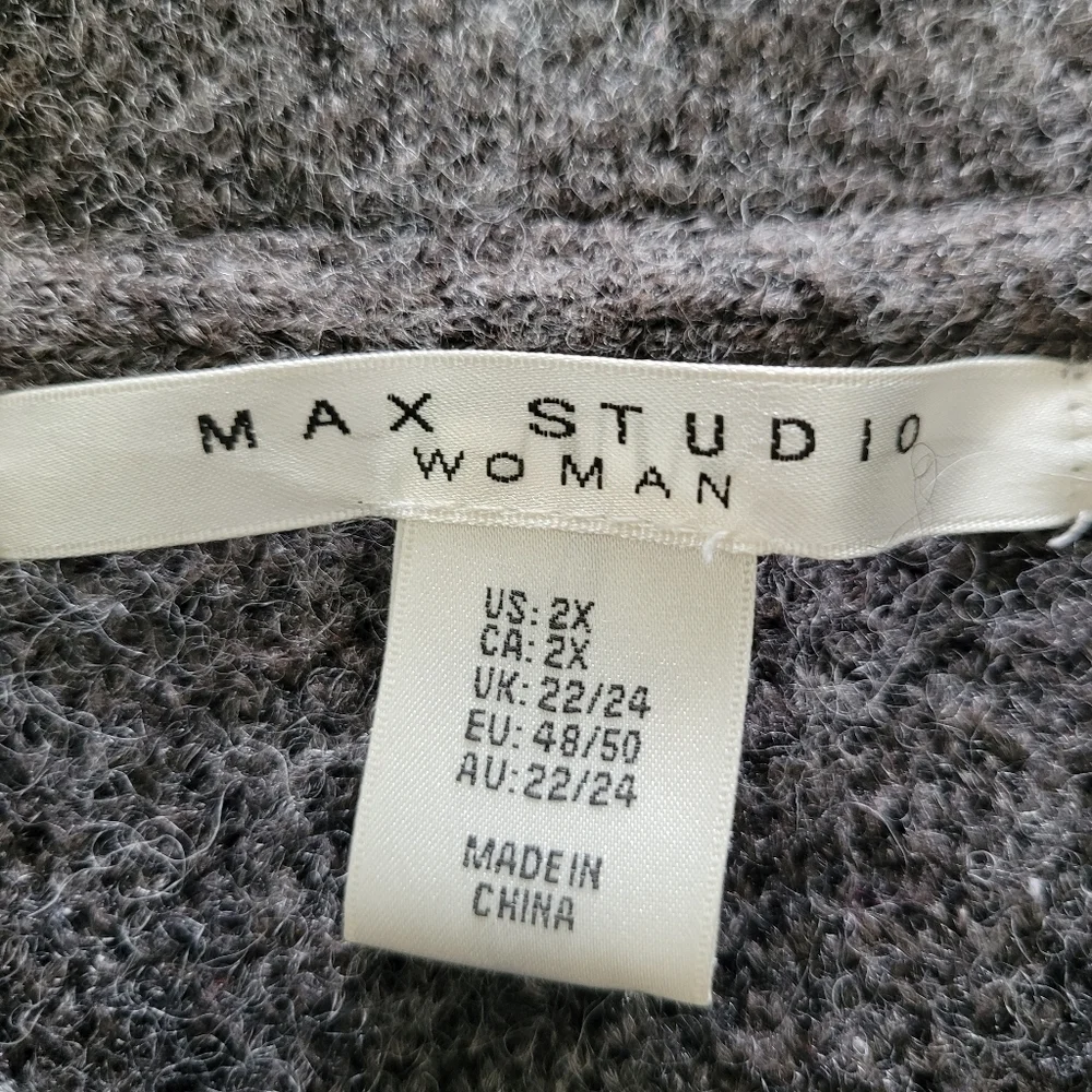 Max Studio wool poka dot cardigan sweater - Picture 2 of 10